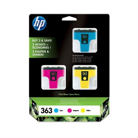 Cartuccia Hp CB333EE (Conf. da 3 pz.) CIANO+MAGENTA+GIALLO – Originale