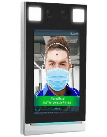 Terminale controllo accessi, sensore rilevamento temperatura