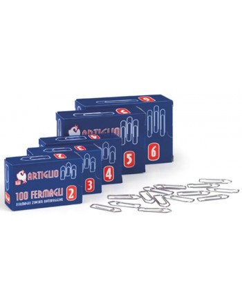 Fermagli in acciaio conf. 10 scatole da 100pz - Misura n.3