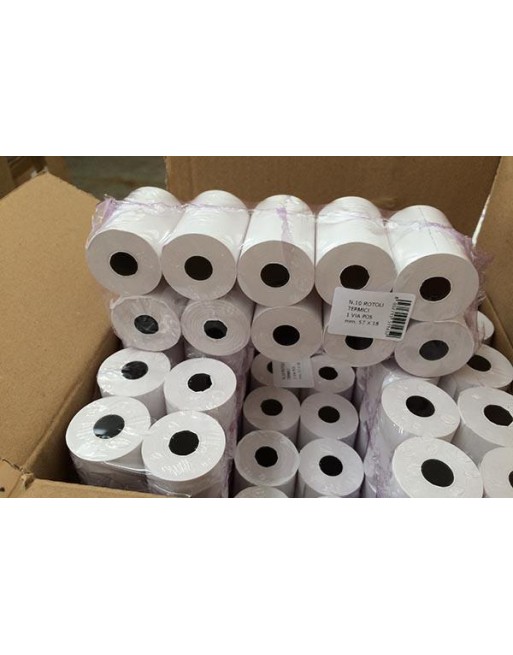 10x Rotolo per POS in carta termica mm 57 x 20 mtl