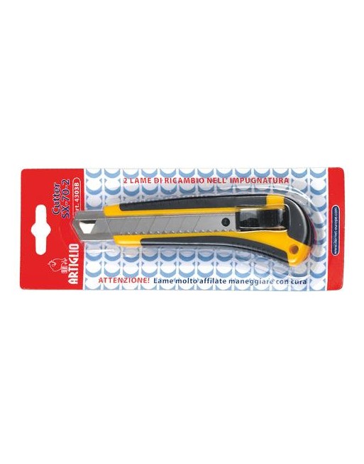 Cutter SX-70-2 impugnatura ABS e gomma - guida in acciaio