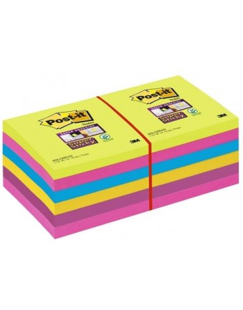 Post-it® Super Sticky Note Colori Ultra - 76x76 mm - 12 pz.