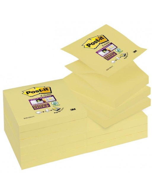 Foglietti Post-it® Z-Notes Giallo Canary™ 76mm x 76mm 12 pz.