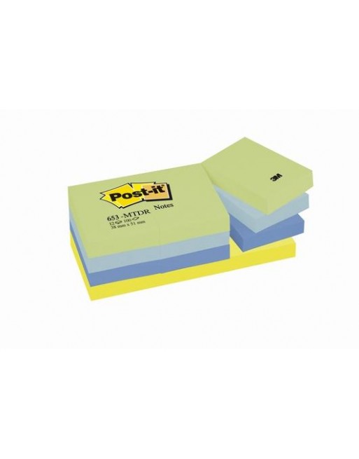 Foglietti Post-it® colori DREAM 12 blocchetti 38 mm x 51 mm
