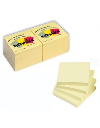 12 x Foglietti MEMOIDEA 75x75 mm. giallo pastello