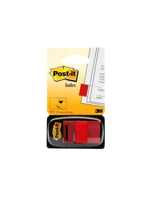 Post-it® Index Medium Rosso - dispenser da 50 segnapagina