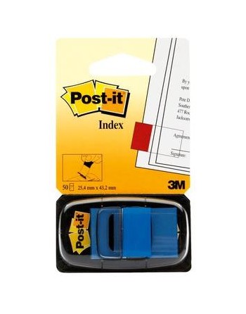Post-it® Index Medium Blu - dispenser da 50 segnapagina