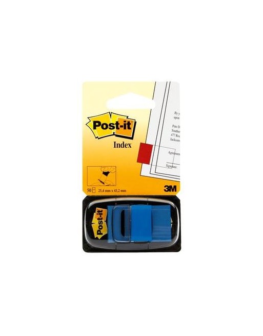 Post-it® Index Medium Blu - dispenser da 50 segnapagina