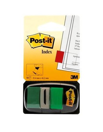Post-it® Index Medium Verde - dispenser da 50 segnapagina