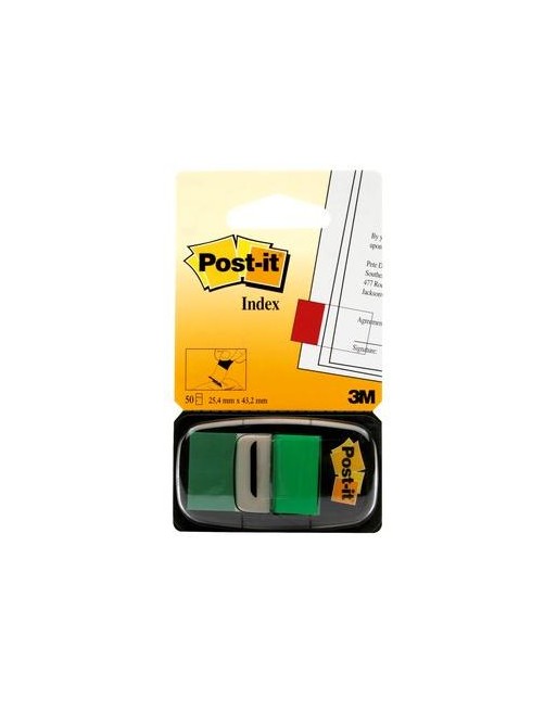 Post-it® Index Medium Verde - dispenser da 50 segnapagina
