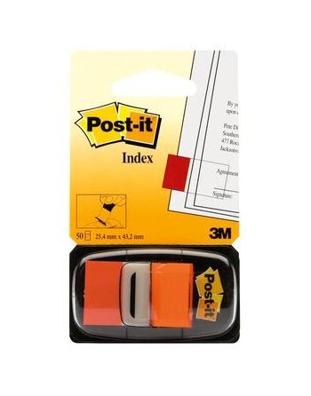 Post-it® Index Medium Arancio - dispenser da 50 segnapagina