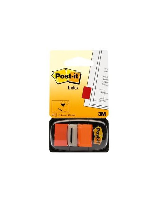 Post-it® Index Medium Arancio - dispenser da 50 segnapagina