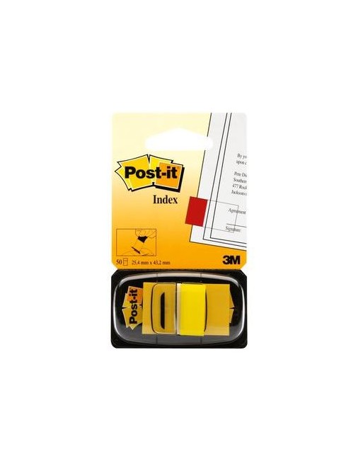 Post-it® Index Medium Giallo - dispenser da 50 segnapagina