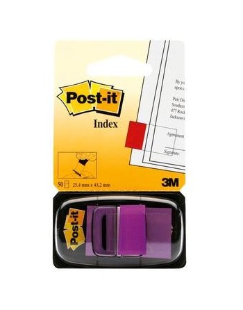 Post-it® Index Medium Viola/Porpora dispenser da 50 segnapag