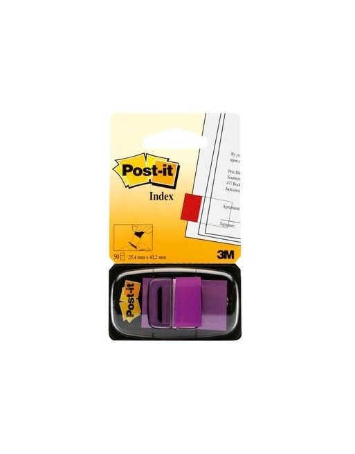 Post-it® Index Medium Viola/Porpora dispenser da 50 segnapag