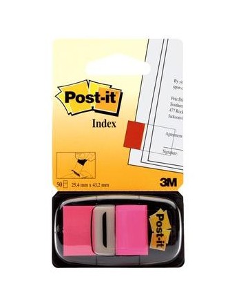 Post-it® Index Medium Rosa - dispenser da 50 segnapagina