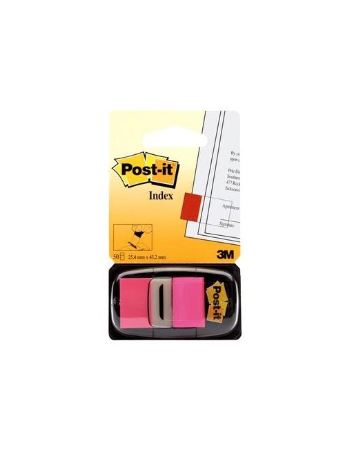 Post-it® Index Medium Rosa - dispenser da 50 segnapagina