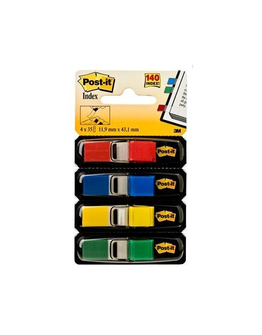 Post-it® Index Mini - Dispenser 4 colori classici assorti