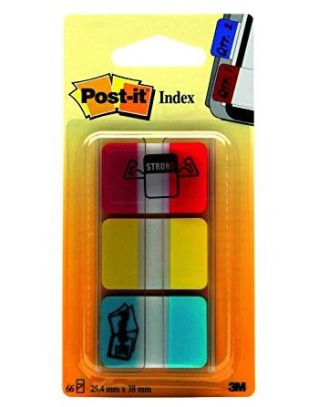 Post-it® Index Strong 686-RYB Box colori classi assortiti
