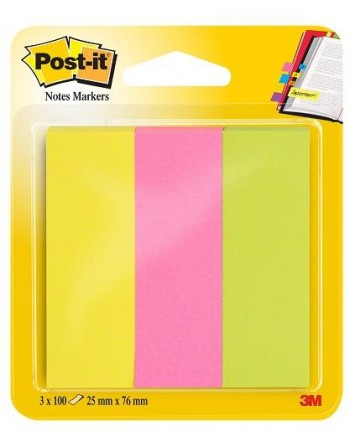 Post-it® Notes Markers colori neon assortiti 3 blocchetti