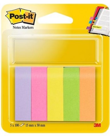Post-it® Notes Markers colori neon assortiti 5 blocchetti