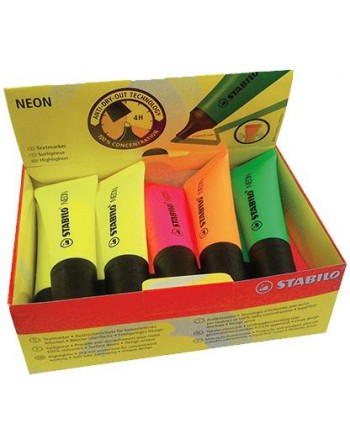 STABILO NEON Scatola 10pz. in 4 colori assortiti 