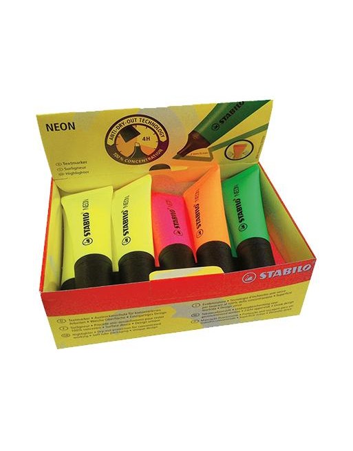 STABILO NEON Scatola 10pz. in 4 colori assortiti 