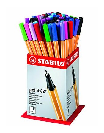 STABILO point 88 - fineliner 0,4 mm ESPOSITORE COL. ASS.60pz
