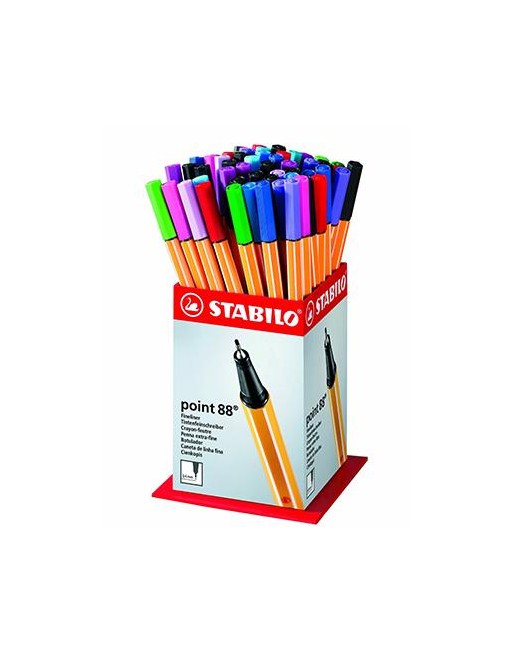 STABILO point 88 - fineliner 0,4 mm ESPOSITORE COL. ASS.60pz