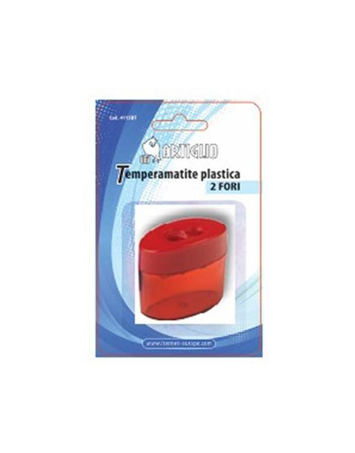 Temperamatite ARTIGLIO 2 fori in plastica con serbatoio