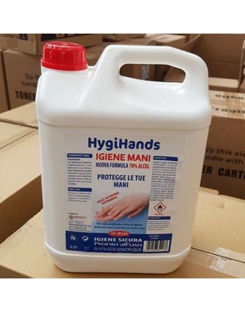 Soluzione GEL igienizzante 5kg Hygihands alcool  70%