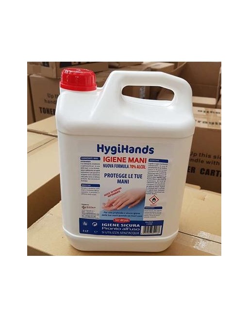 Soluzione GEL igienizzante 5kg Hygihands alcool  70%