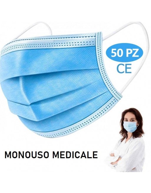Per Adulti mascherina Chirurgica Medicale monouso 3 strati