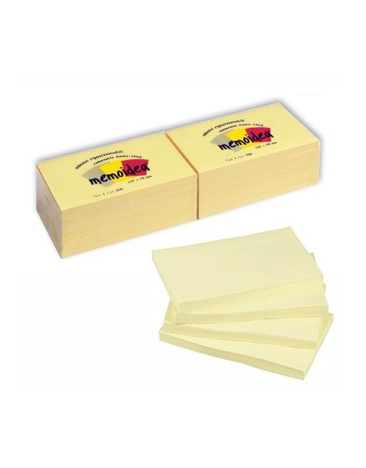 Foglietti MEMOIDEA 127x75 mm giallo pastello - 12 blocchetti
