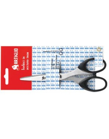 Forbice in acciaio 16cm manico in ABS nero - ambidestri