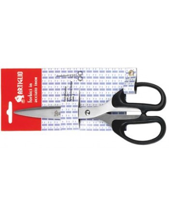 Forbice in acciaio 21cm manico in ABS nero - ambidestri