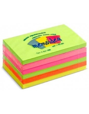 MEMOIDEA 127x76 mm colori neon assortiti - 6 blocchi da 100 