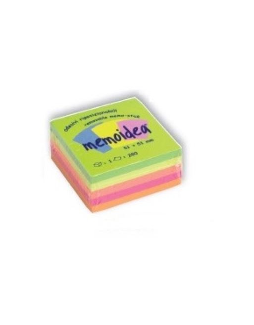 MEMOIDEA 51x51 mm colori neon assortiti - 250 fogli 