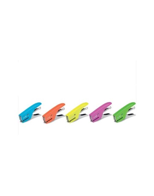 Cucitrice a pinza MINI 8 FLUO punto chiuso - azzurro