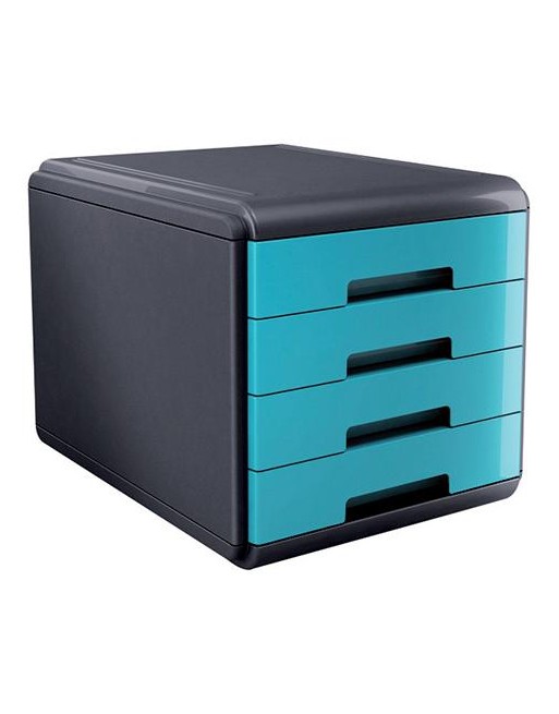 CASSETTIERA Mydesk 4 cassetti - Infrangibile - ColorTURCHESE