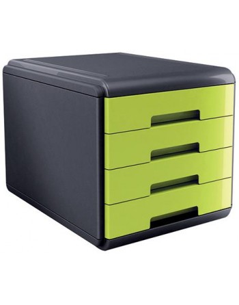 CASSETTIERA Mydesk 4 cassetti - Infrangibile - Colore VERDE